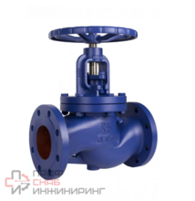 Вентиль запорный сальниковый Rushwork DN100, PN16, корпус - GJL-250 (GG25)  клапан - AISI420, уплотнение - AISI420, Ф/Ф, штурвал