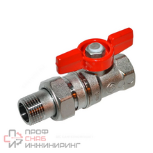 Кран шаровой с отводом, нехромированный 1 1/4"F x 1 1/4"M Giacomini