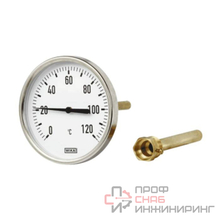 Термометр биметаллический A50.10 120С Дк80 L=60 G1/2" осевой Wika