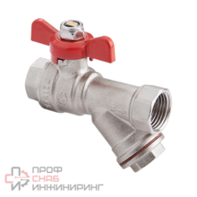 Кран с фильтром MVI 1/2" вн.-вн. бабочка