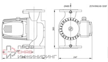 Насос для отопления ZOTA Ring 65-120 SF, чугун, флянец, 400 В, 3 скорости