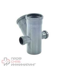 Крестовина РосТурПласт PP-H 2-пл сер б/н Дн110х110х50х45гр лев/прав