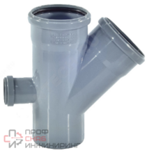 Крестовина РосТурПласт PP-H 1-пл сер б/н Дн110х110х50х45гр тыл в/к 36469