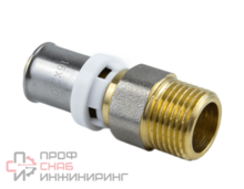 Муфта МП пресс латунь Дн16х1/2" НР Aquasfera 8001-01