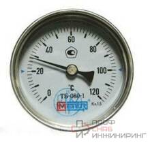 Термометр биметалл ТБ80 120С Дк80 L=60 G1/2" осев Метер