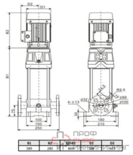 Многоступенчатый насос Wellmix CV 5-13-0-HQCV (3х380В, 2.2кВт, IE3)