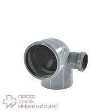 Отвод PP-H с выходом серый б/н Дн110х50х87гр правый в/к РосТурПласт 11352