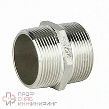 Ниппель равнопроходной GENEBRE 0280N 08, DN040 (1 1/2")  PN20, корпус - AISI316 (CF8M)  НР-НР, резьба NPT