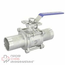 Кран шаровой Newkey приварной трехсоставной под привод нержавеющий (3PС)  AISI304 DN32 (1_1/4")  (CF8) PN40