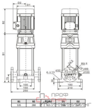 Многоступенчатый насос Wellmix CV 5-11-0-HQCV (3х380В, 2.2кВт, IE3)