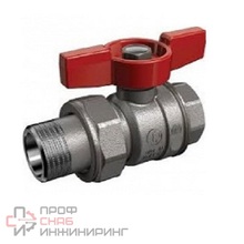 Кран шаровой Gekon хром ручка-бабочка 1 1/4" ВР-американка