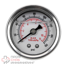 Манометр торцевой (аксиальный, нерж)  маслонап. Vodotok KF-112