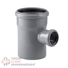 Тройник РосТурПласт PP-H серый б/н Дн50х40х87гр переходной в/к