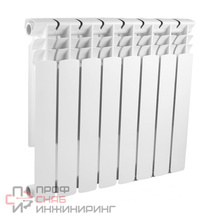 Радиатор алюминиевый МЕТАЛЛСЕРВИС THERMA Q2 350/80 8 секций 896 Вт