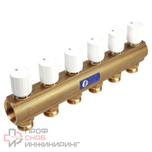 Коллектор Giacomini с термостатическими клапанами 1" x 3/4"E /9
