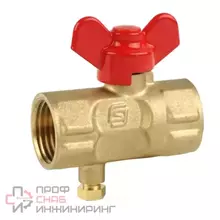 Кран для манометра шаровой латунь с бабочкой без фланца с краном маевского SantechSystems 11б27� (м)  G1/2"-М20х1,5 Ру16