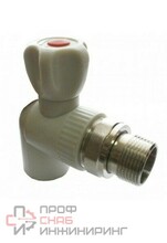 Кран шаровой радиаторный угловой серый Frap 20 x 1/2" НР, латунный