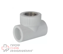 Тройник PP-R комбинированный белый Дн25х3/4" ВР РосТурПласт 10746