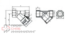 Фильтр сетчатый резьбовой ABRA-YS-3000-E020