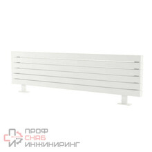 Стальной напольный радиатор отопления Warmmet Power 60HN ширина 1500 мм секций 4 цвет белый тип подключения: нижнее правое
