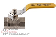 Кран шаровой для газа 1 ручка AQUALINK резьба внутренняя – внутренняя