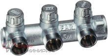 Запорный коллектор концевой FAR 3/4" 3 отвода М24х19