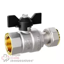 Кран шаровой латунный LD Pride 47.15.В-НкГк.Б Ду15 Ру40 с накидной гайкой (бабочка)