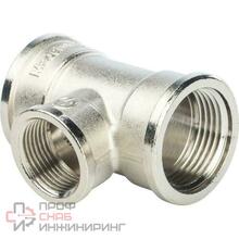 Тройник ВВ переходной никелированный 1X1/2X1 STOUT
