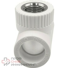 Тройник THERMOLIGHT комбинированный PP-R ВР 25х1/2х25 белый (10/100)
