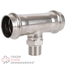 Тройник-переходник Rommer ВПр-НР 28х1/2 из нержавеющей стали