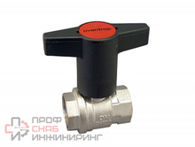 Кран шаровой, Optibal, DN-50, 2", ВВ, PN, бар-16, ручка-пластмассовая, удлинённая антрацит, никелированный Oventrop