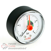 Манометр Uni-fitt аксиальный с индикаторной стрелкой 4 бар, диаметр 50 мм, 1/4"Н