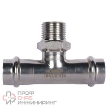 Тройник-переходник Rommer ВПр-ВР 18х1/2 из нержавеющей стали