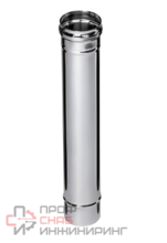 Дымоход Ferrum 0,5м DN150 толщина стали 0.8 AISI 304