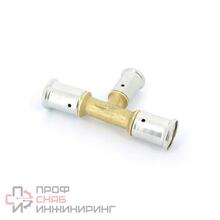 Тройник 32-26-32, Henco P, 10, пресс-пресс, латунь