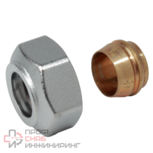 Соединитель лат д/мед труб Дн16х3/4" обж/м под еврокон Giacomini R178EX115