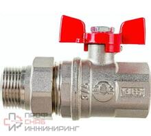 Кран шаровой Valfex PREMIUM для ВОДЫ с америк. 3/4" ВР/НР, бабочка, VF.227.NB1.034.PREMIUM