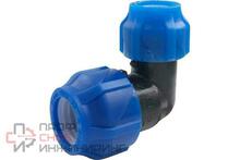 Отвод ПЭ перех. компресс. Дн63х50х90гр VALFEX