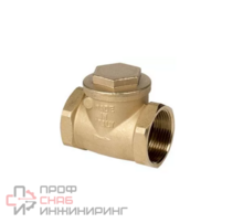 Клапан обратный поворотный GENEBRE 3180 05 DN020 PN12, корпус - латунь, клапан - латунь + NBR, ВР/ВР