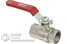 Кран шаровой РосТурПласт ручка рычаг латунь внутренняя/внутренняя резьба 3/4" PN40 никель