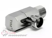 Кран TIM для подкл. с/т приборов TIM 1/2" - 1/2", хром. квадратный