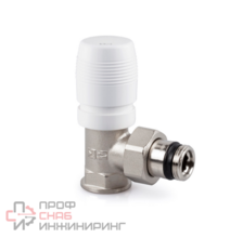Вентиль угловой SR Rubinetterie "ITALIA" 1/2" ручной, преобразуемый в термостатический, цвет никель