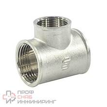 Тройник SantechSystems латунь/никель Ду 25х20х25 ВР/ВР