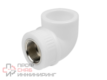 Угольник полипропиленовый комбинированный 90° КОНТУР PP-R D32-1/2" в/р