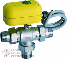 Шаровой кран FAR 3-х ходов. с серв. 220 В 1" НР