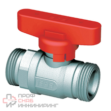 Шаровой кран FAR хром. 3/4"НР бабочка красный