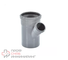 Тройник PP-H серый б/н Дн110х50х45гр переходной в/к РосТурПласт 11433