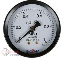 Манометр Экомера МД02-63мм 0..1,0МПа G1\4 Осевой