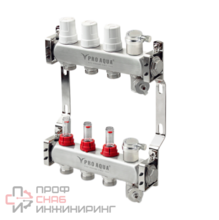 Блок коллекторный Pro Aqua с расходомерами и автоматическими воздухоотводчиками 9 выходов, 530 мм, 1 x 3/4