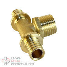 Тройник надвижной с переходом на нар.р. 1 (2,2) х 1/2" х 1 (2,2) (VALFEX) (120/5) К